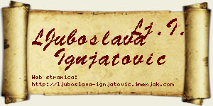 LJuboslava Ignjatović vizit kartica